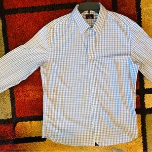 UNTUCKit Light Blue and White Checkered Shirt